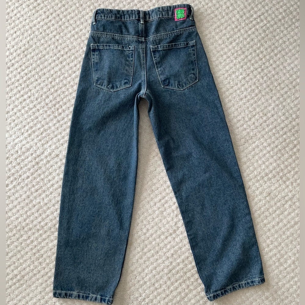 Empyre Loiter Blue Straight Leg Jeans High Waisted Denim Dark Wash 2 Zumiez - Picture 10 of 13